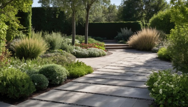A breathtaking day featuring a garden