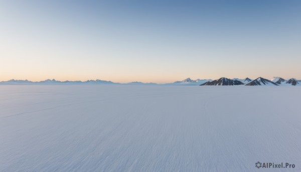 The charm of a landscape in a scenic snowy day