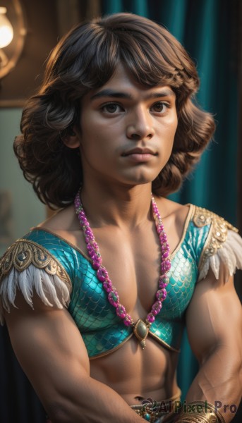 A male in a serene dynamic scene