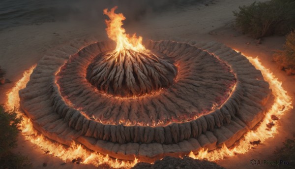A unique view of a unique subject in fiery outdoors