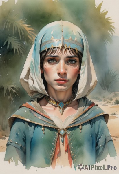 A female in a picturesque outdoors