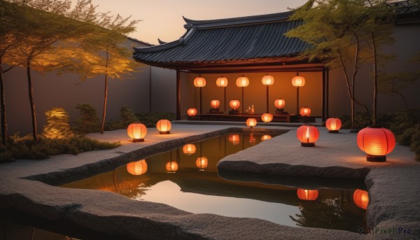 A unique subject in a serene sunset outdoors