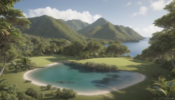 A landscape portrayed in a inviting day