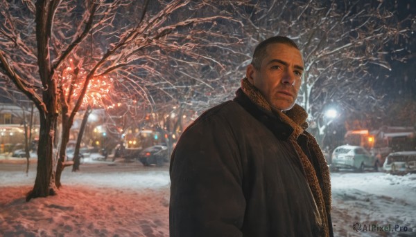 A male in a picturesque snowy outdoors