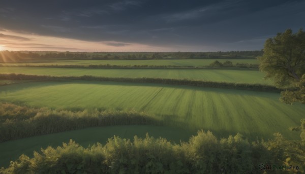 A captivating landscape within sunset outdoors