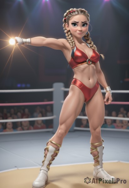 A dynamic view of a female in dynamic scene