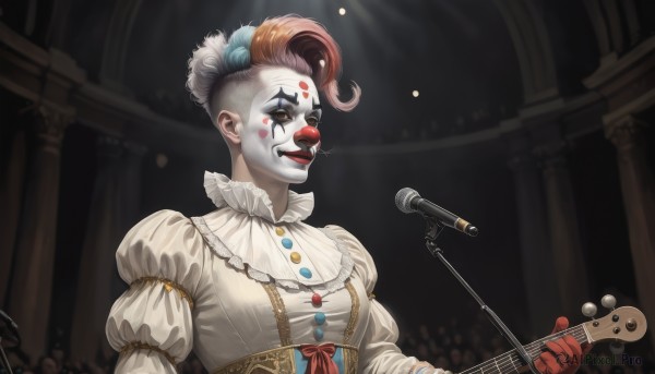 A stunning clown captured in dynamic scene