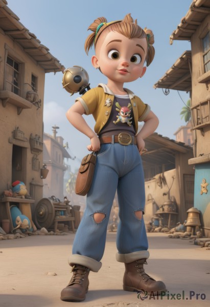 A child showcased in a vivid day