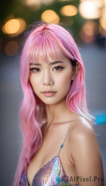 A idyllic female within a vivid dynamic scene