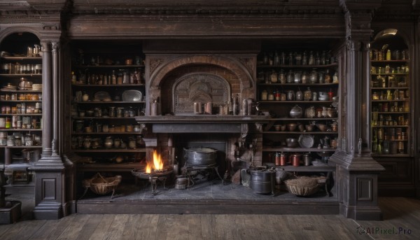 A delightful capture of a indoors within fiery scenery