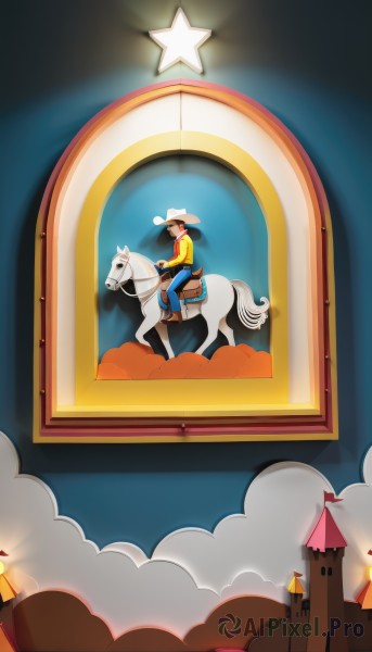 A magnificent male within dynamic scene