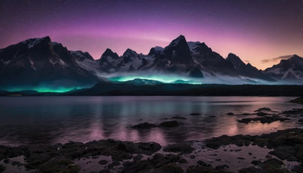 The wonder of a landscape in a bold sunset outdoors