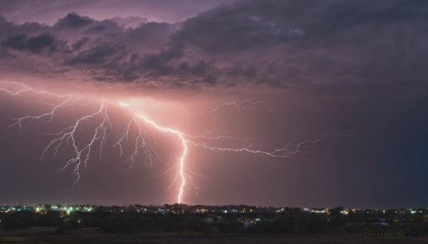 The charm of a lightning in a tranquil outdoors