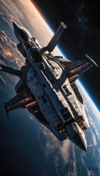 A ethereal scenery showcasing a spacecraft
