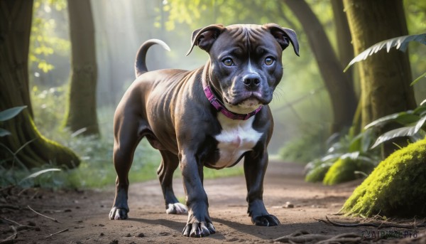 The charm of a dog in a tranquil day