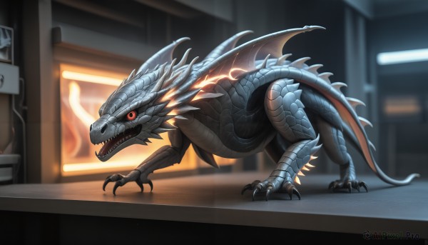 The elegance of a monster in a tranquil dynamic scene