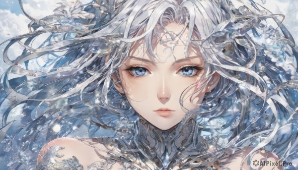 A female in the heart of a peaceful cloud