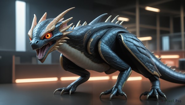 Image of a monster in a peaceful dynamic scene