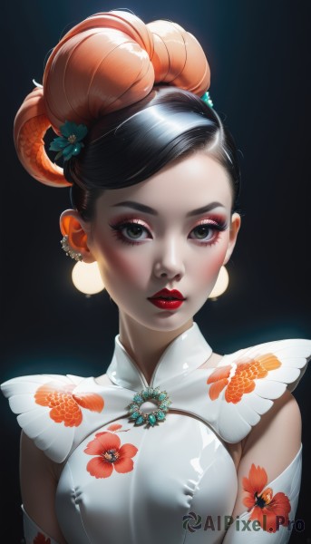 A female set against the backdrop of a serene dynamic scene