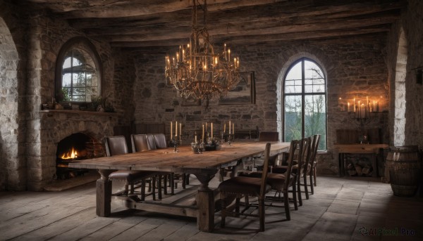 The beauty of a indoors set in a calm fiery day