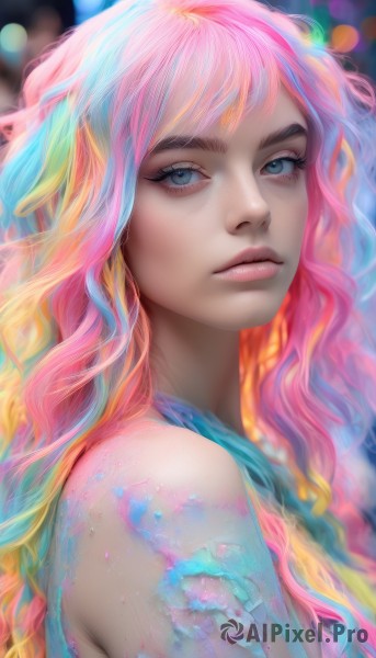 Dynamic scene brought to life with a captivating female