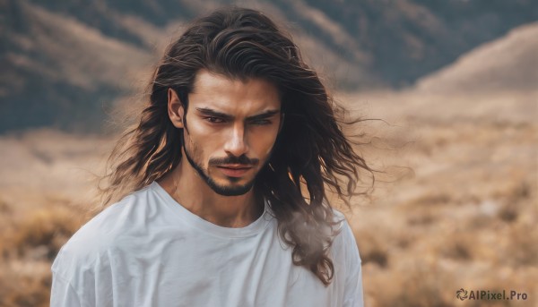 A male portrayed in a refreshing outdoors