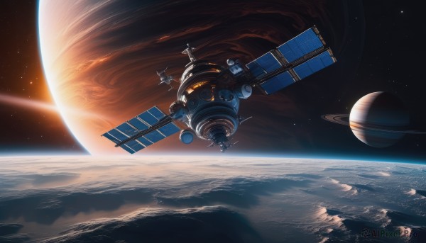 A spacecraft in a tranquil scenery
