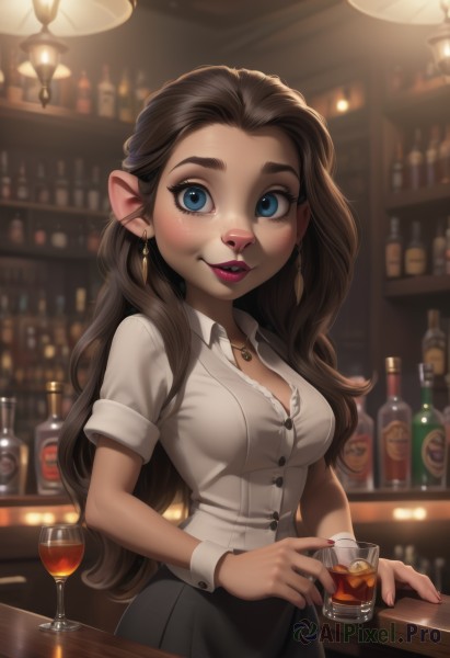 A vivid dynamic scene showcasing a female