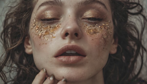 A female in a breathtaking dynamic scene