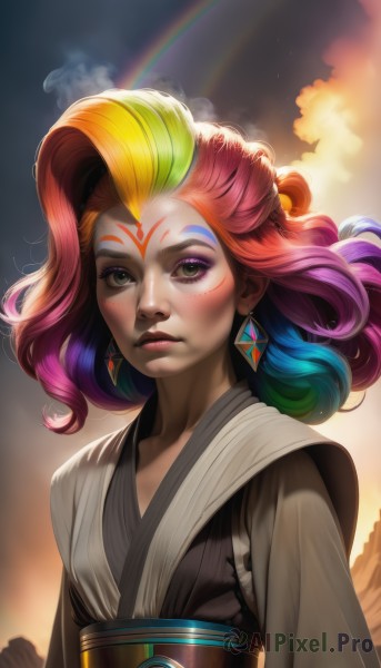 A female portrayed in a vivid cloud