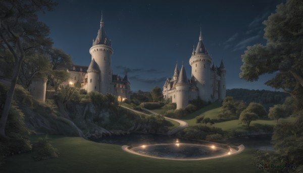 A glimpse of a landscape in a ethereal outdoors