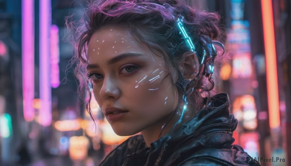 A captivating cyborg within dynamic scene