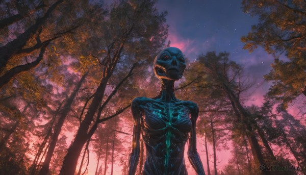 A graceful alien captured in sunset outdoors