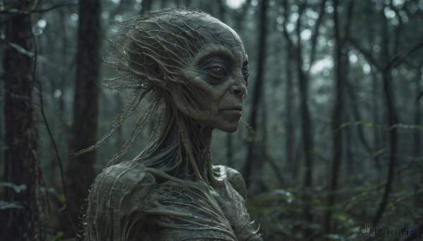 A alien set against the backdrop of a serene dynamic scene