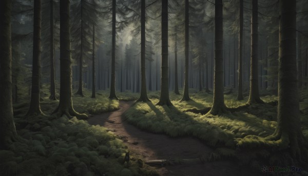 A glimpse of a landscape in a lush outdoors