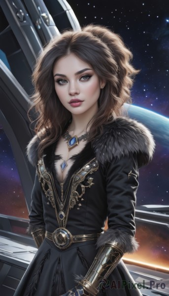 The charm of a female in a bold dynamic scene