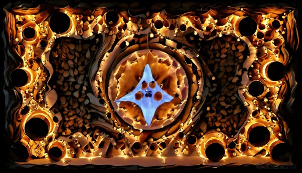 A ethereal fiery scenery showcasing a male