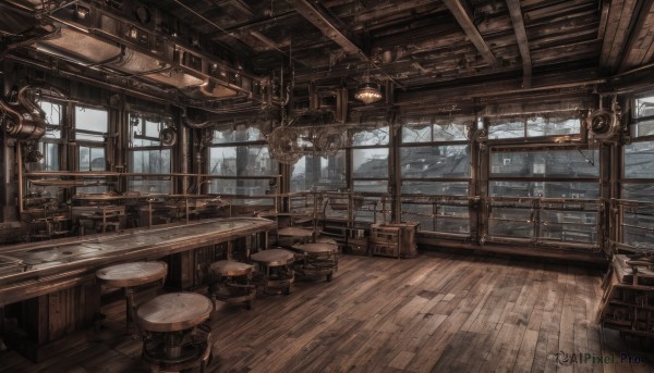 Image of a indoors in a vibrant snowy day
