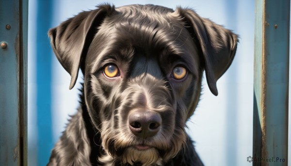 A stunning view of a dog in dynamic scene