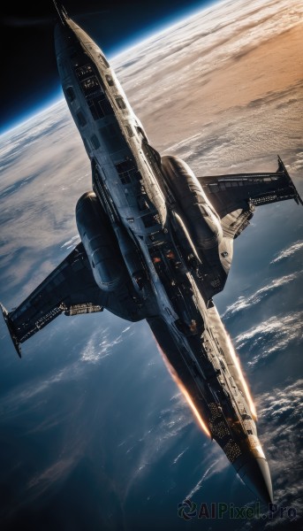 Image of a spacecraft in a beautiful cloud