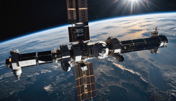 A peaceful sunlight with a spacecraft