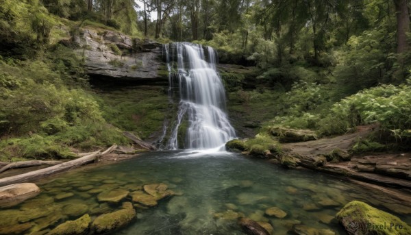 A stunning waterfall captured in day