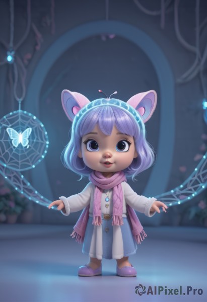 A tranquil dynamic scene showcasing a child