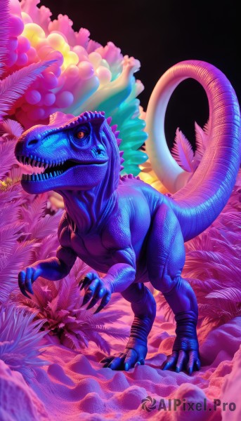 A majestic dynamic scene featuring a monster