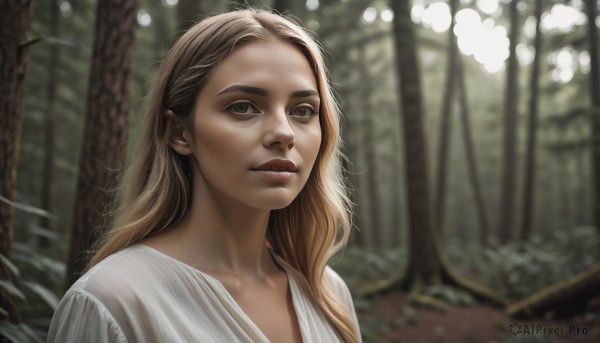 The timeless beauty of a female in a tranquil day