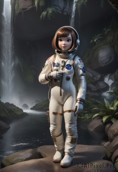 A astronaut in a breathtaking outdoors