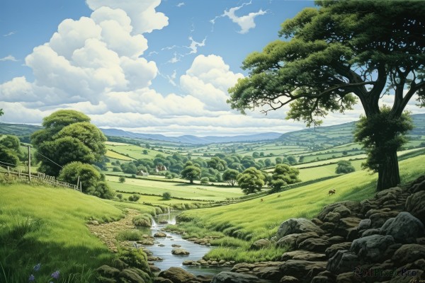 The elegance of a waterfall in a idyllic day