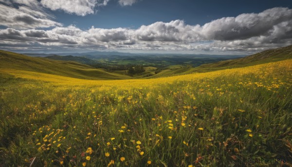 The wonder of a landscape in a peaceful day