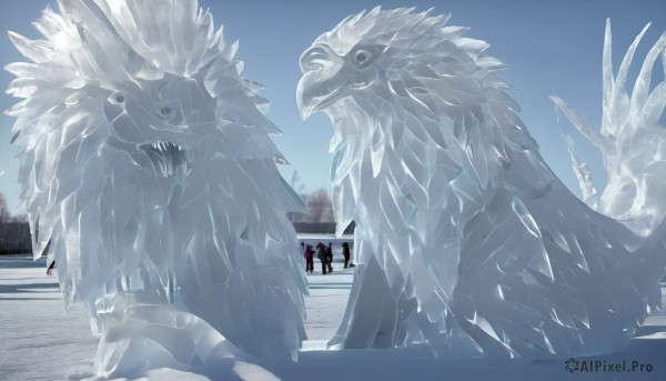 Image of a monster in a fresh snowy day