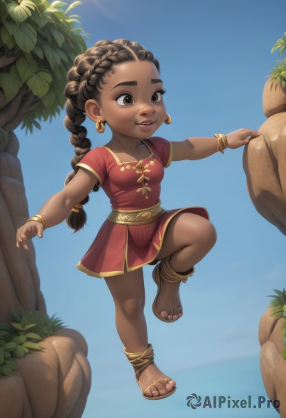 A child set against the backdrop of a captivating day
